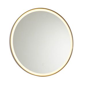 Zrkadlo do kúpeľne ružové zlato 70 cm vrátane LED 3-krokové stmievanie s dotykom okrúhle - Miral vyobraziť