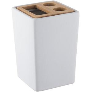 POHÁR NA ZUBNÉ KEFKY, biela vyobraziť