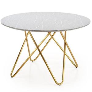 Stôl Bonello 120 Mdf/Oceľ – Popolavý/Zlatá vyobraziť