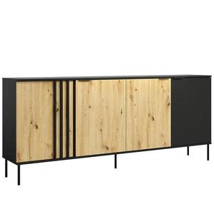 Komoda 4D RiminI 04 čierna/artisan vyobraziť