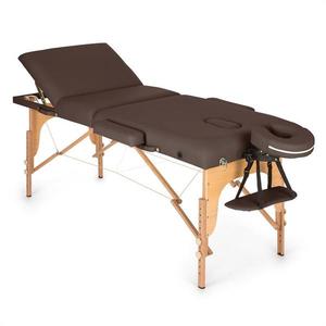 KLARFIT MT 500, masážny stôl, 210 cm, 200 kg, sklápací, jemný povrch, taška, hnedý vyobraziť