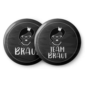 Spielehelden Odznaky Braut Vintage Rozlúčka so slobodou 12 odznakov 5, 6 cm extra veľké Darček na dievčenskú rozlúčku so slobodou vyobraziť