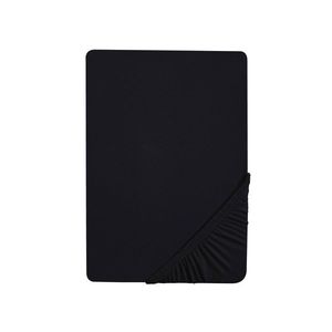 Biberna Napínacia džersejová plachta (čierna, 90 – 100 x 200 cm) vyobraziť