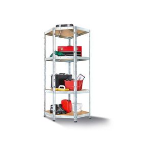PARKSIDE® Rohový regál so 4 policami Rivet, 180 x 70 x 70 x 40 cm vyobraziť
