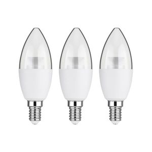 LIVARNO home LED žiarovky (4, 9 W sviečka E14, 3 kusy, transparentná) vyobraziť