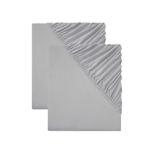 LIVARNO home Džersejové napínacie plachty, 180 – 200 x 200 cm, 2 kusy (sivá) vyobraziť