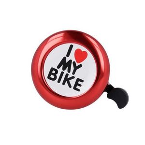Zvonček na bicykel FOREVER Red I love my bike vyobraziť