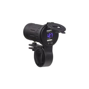 Nabíjačka USB STU 34705 s voltmetrom na motocykel vyobraziť