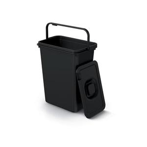 SYSTEMA BASIC FLAP čierny odpadkový kôš s vekom 10l vyobraziť
