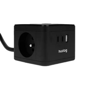 Predlžovací kábel HUSLOG Smart Black 1, 4m vyobraziť