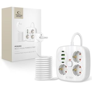 Predlžovací kábel 3 zásuvky 2m TECHPROTEC PCS3X4 White vyobraziť