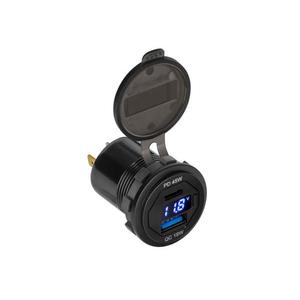 Nabíjačka USB PEIYING PY-CHR0007 s QC a meračom napätia vyobraziť