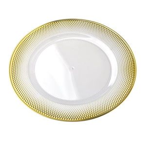 Dekoratívny tanier BLANCHE CLEAR II. 30 cm zlatý vyobraziť