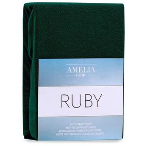 Froté plachta s gumou AmeliaHome Ruby fľaškovozelená vyobraziť