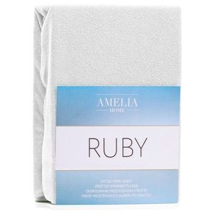 Froté prestieradlo s gumou AmeliaHome Ruby biele vyobraziť