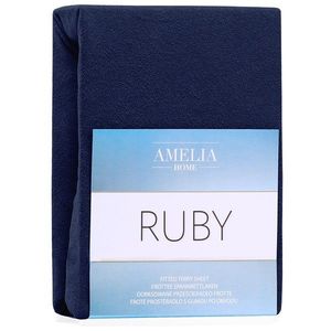 Froté prestieradlo s gumou AmeliaHome Ruby tmavomodré vyobraziť
