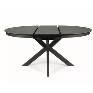 Jedálenský rozkladací stôl Porto 120/160 cm keramika sivý/čierny vyobraziť