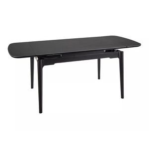 Jedálenský rozkladací stôl Sento 120/180 cm keramika čierny mramor/čierny vyobraziť