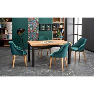 Jedálenský rozkladací stôl Tiaro 140/220 cm dub craft zlatý/čierny vyobraziť