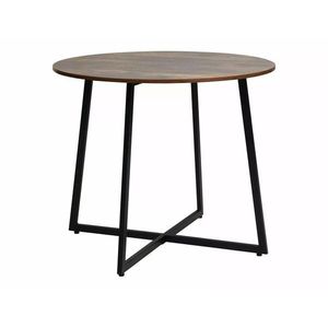 Jedálenský stôl Luna 90 cm hnedý/čierny vyobraziť