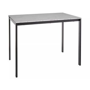 Jedálenský stôl Mario 100 cm mramor/čierny vyobraziť