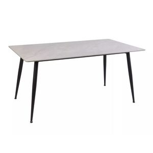 Jedálenský stôl Rion 130 cm keramika sivý mramor/čierny vyobraziť