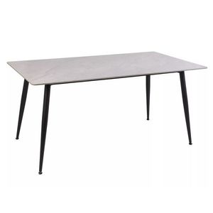 Jedálenský stôl Rion 160 cm keramika sivý mramor/čierny vyobraziť