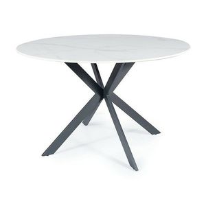 Jídelní stůl Talia 120 cm keramika bílý mramor/černý vyobraziť