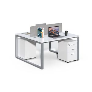 Kancelárska zostava 2 osoby Houseland Prime Max 01 140 cm biela vyobraziť