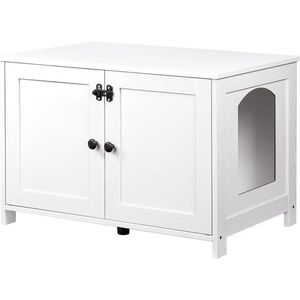 Mačacia toaleta Vasagle Marito 78, 5 cm biela vyobraziť