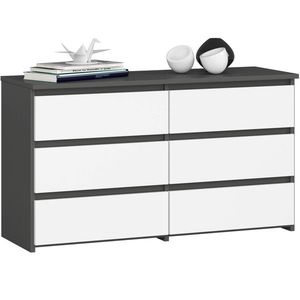 Komoda CL6 100 cm grafitovo šedá/biela vyobraziť