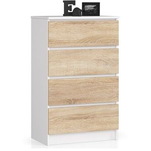 Komoda Kuba 60 cm - 4 zásuvky biela/sonoma vyobraziť