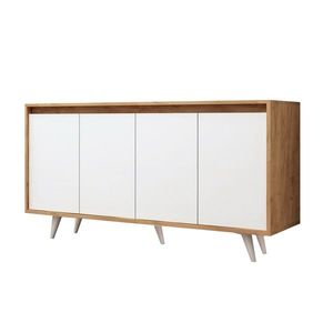 Komoda Seria 140 cm dub/bílá vyobraziť