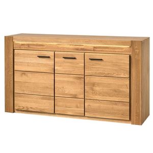 Komoda Velvet II 45 161 cm z masívu s LED osvetlením dub prírodný vyobraziť