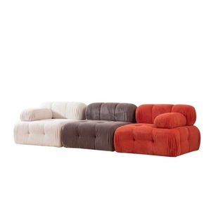 Modulová pohovka Doblo I 315 cm biela/sivá/červená vyobraziť