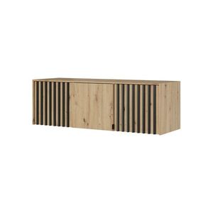 Nástavec na skriňu Nelly 155 cm dub artisan/čierny vyobraziť