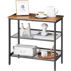 Odkladací stolík Vasagle Fioras 60 cm čierny/hnedý vyobraziť