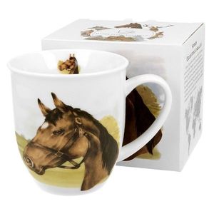 Porcelánový hrnček HORSIE 400 ml krémovo biely vyobraziť