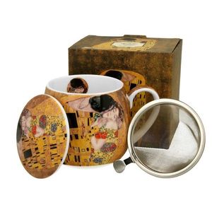 Porcelánový hrnček Klimt The Kiss 430 ml so sitkom viacfarebný vyobraziť