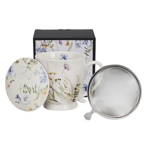 Porcelánový hrnček MELODY 510 ml so sitkom biely/viacfarebný vyobraziť