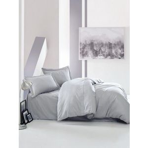 Obliečky zo saténovej bavlny s plachtou Satin 200x220 cm sivé vyobraziť