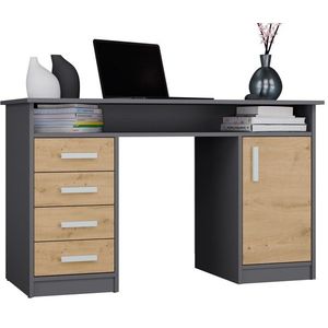 Písací stôl ADA 125 cm dub Artisan/antracitový vyobraziť
