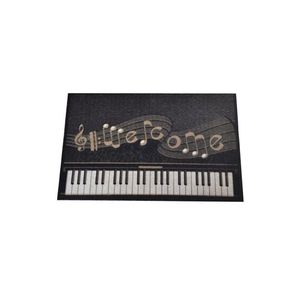 Rohožka Piano 40 x 60 cm čierna/biela vyobraziť