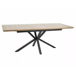 Rozkladací jedálenský stôl Logan 160/200 cm dub prírodný/čierny vyobraziť