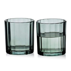 Sada 4 ks pohárov ELISE STRIPES 310 ml zelená/číra vyobraziť