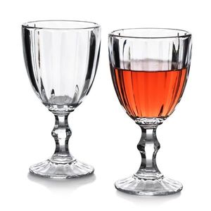 Sada 4 ks vysokých pohárov ELISE STRIPES 300 ml číra/zelená vyobraziť