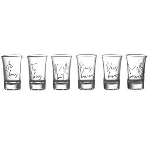 Sada 6 ks sklenených panákových pohárikov Verres číra vyobraziť