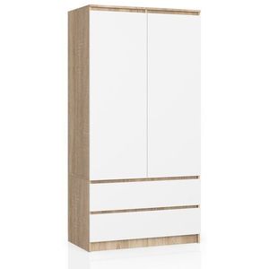 Šatníková skriňa Star 90 cm dub sonoma/biela vyobraziť