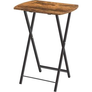 Skladací odkladací stolík Vasagle Fiona 48 cm hnedý/čierny vyobraziť