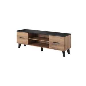 TV stolík Lotta 160 cm dub wotan/čierny vyobraziť